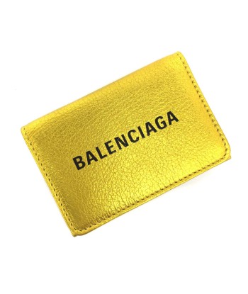 Balenciaga Tri-Fold Wallet Everyday Mini 551921 Goatskin Gold Ladies BALENCIAGA le concept de la Pate a emporter 