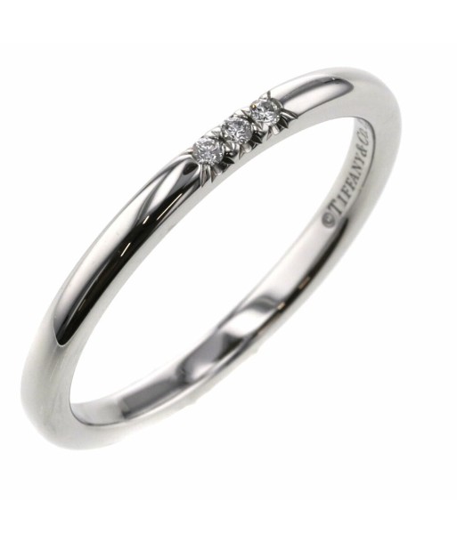 Tiffany Ring Classic Band 3P Width Approximately 2mm Platinum PT950 Diamond No. 14 Ladies TIFFANY & Co. online