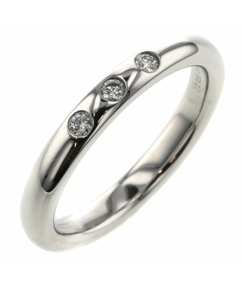 Tiffany Ring Stacking Band 3P Width Approx. 2.5mm Platinum PT950 Diamond No. 9 Ladies TIFFANY & Co. france