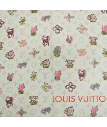 LOUIS VUITTON Louis Vuitton Etoll Super Station M71809 Monogram White x Pink Zodiac Shawl Large Format Stole paiement sécurisé