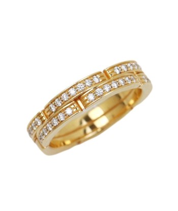 Cartier Diamond Maillon 2 Low Half Ring  52 No. 12 750 K18YG Yellow Gold Womens Jewelery de l' environnement