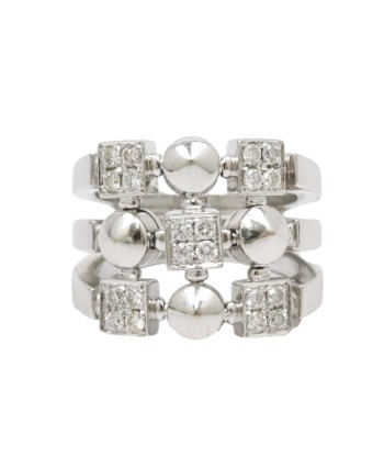 Bvlgari Bulgari Lucia 3 Row Diamond Ring No. 11.5 750 K18WG White Gold Womens Jewelry l'achat 