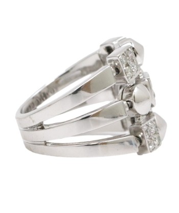 Bvlgari Bulgari Lucia 3 Row Diamond Ring No. 11.5 750 K18WG White Gold Womens Jewelry l'achat 