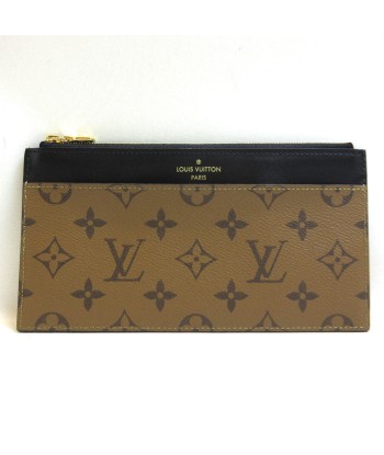 Louis Vuitton Wallet Perth Brown x Black Long Flat Ladies Monogram Reverse M80390 la chaussure