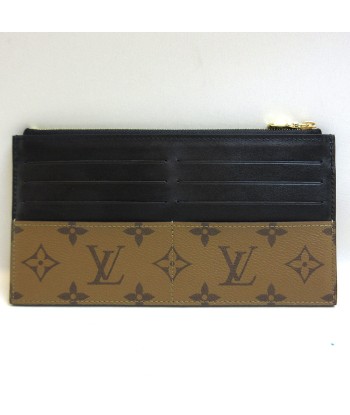 Louis Vuitton Wallet Perth Brown x Black Long Flat Ladies Monogram Reverse M80390 la chaussure