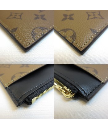 Louis Vuitton Wallet Perth Brown x Black Long Flat Ladies Monogram Reverse M80390 la chaussure