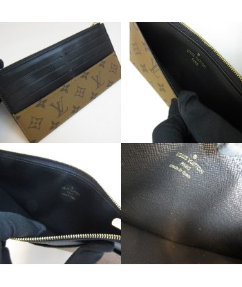 Louis Vuitton Wallet Perth Brown x Black Long Flat Ladies Monogram Reverse M80390 la chaussure