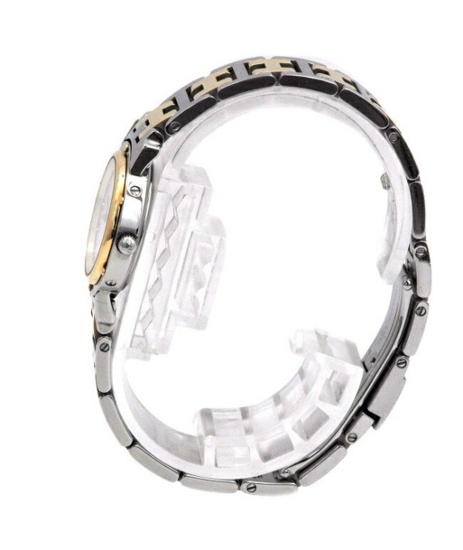 Hermes Watch Clipper White Silver Gold CL4.220 SS Quartz HERMES Date Ladies Combination Battery Round Studs les ligaments