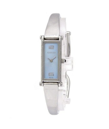 Gucci Watch 1500L Light Blue Silver YS015561 SS Quartz GUCCI Ladies Rectangle solde