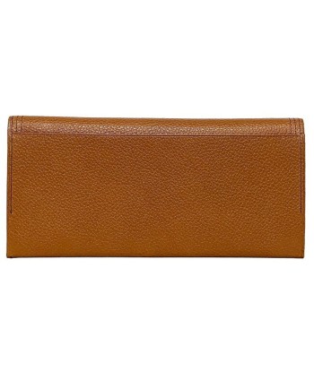 Yves Saint Laurent Long Bi-Fold Wallet Brown Leather YSL Women's Men's votre restaurant rapide dans 