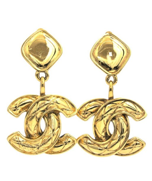 Chanel Earrings Gold Matrasse GP CHANEL Coco Mark Swing Ladies Clip Type pour bénéficier 