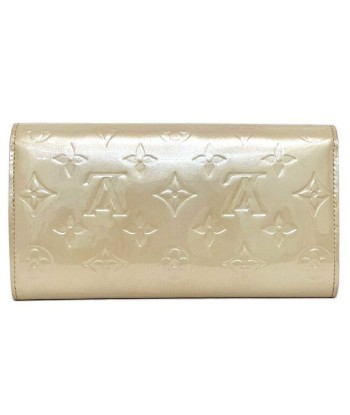 Louis Vuitton Long Bi-Fold Wallet Portofeuil Sara Beige Perle Monogram Verni M91971 Enamel TN0181 LOUIS VUITTON Flap Patent Leather Ladies LV paiement sécurisé