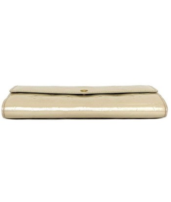 Louis Vuitton Long Bi-Fold Wallet Portofeuil Sara Beige Perle Monogram Verni M91971 Enamel TN0181 LOUIS VUITTON Flap Patent Leather Ladies LV paiement sécurisé