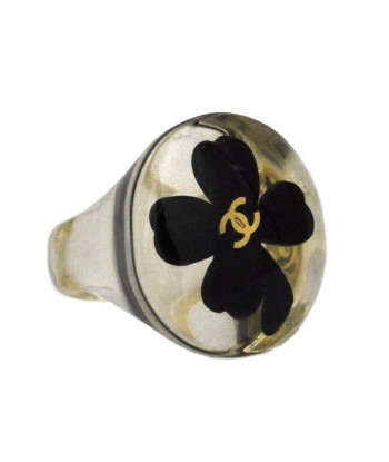 Chanel Ring Clear Yellow Black No. 13 Plastic CHANEL Clover Coco Mark Scarf Muffler Toutes les collections ici