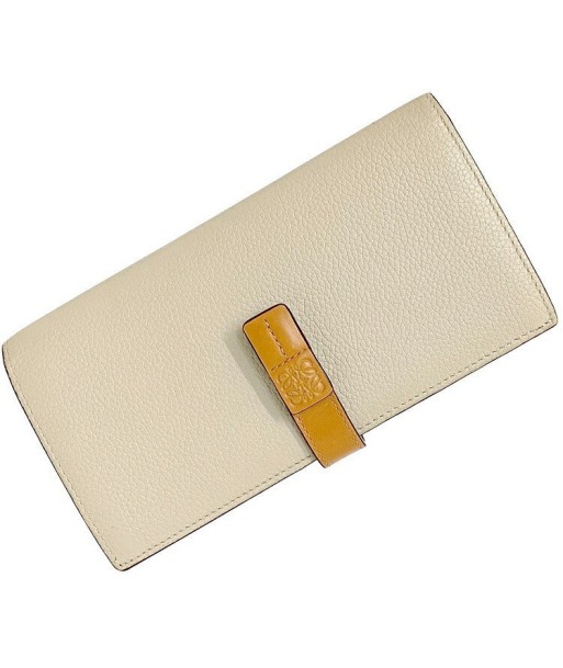 Loewe Long Wallet Large Vertical Beige Orange Salmon Pink Anagram 124.12.S40 Leather LOEWE Belt Bicolor Ladies Fin de série