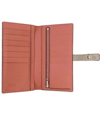 Loewe Long Wallet Large Vertical Beige Orange Salmon Pink Anagram 124.12.S40 Leather LOEWE Belt Bicolor Ladies Fin de série