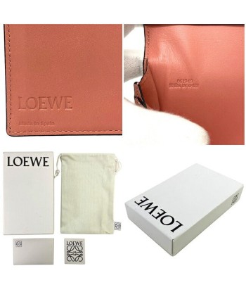 Loewe Long Wallet Large Vertical Beige Orange Salmon Pink Anagram 124.12.S40 Leather LOEWE Belt Bicolor Ladies Fin de série