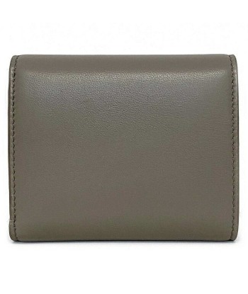 Celine Tri-Fold Wallet Small Flap Gray Gold Triomphe 10l653DPV Leather CELINE Metal Fittings Ladies livraison gratuite