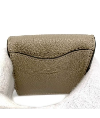 Fendi Coin Case Beige Silver Peek-A-Boo 8M0453 A91B Leather FENDI Purse Turn Lock Ladies vente chaude votre 