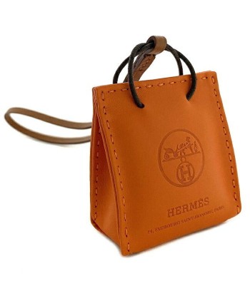 Hermes Charm Orange Annu Milo Brown Lamb Leather Y Engraved 2020 HERMES Bag Strap Paper Shopper Shop Motif À commander