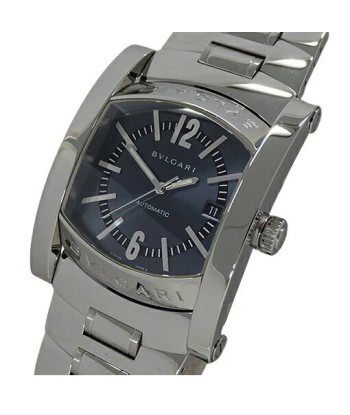 Bvlgari BVLGARI Watch Mens Asho Madeite Automatic AT Stainless SS A8S Silver Navy Polished paiement sécurisé