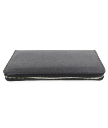 BOTTEGA VENETA wallet mens leather black round livraison gratuite