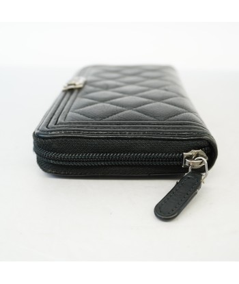 Auth Chanel Boy Chanel Bifold Long Wallet Womens Caviar Leather Long Wallet l'évolution des habitudes 