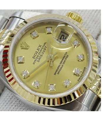 Rolex ROLEX Datejust 79173G Y watch Ladies 10P diamond self-winding AT stainless SS gold YG combination polished Pour