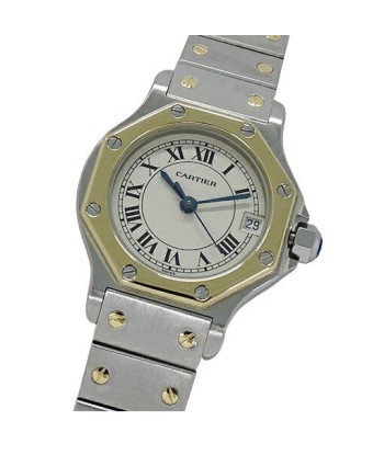 Cartier Watch Ladies Santos Octagon SM Date Quartz Stainless SS Gold YG 187903 Combination Polished 50% de réduction en Octobre 2024