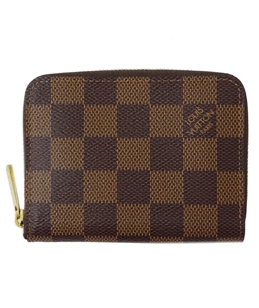 Louis Vuitton LOUIS VUITTON Wallet Damier Ladies Coin Purse Card Case Zippy N63070 Brown Round de la marque