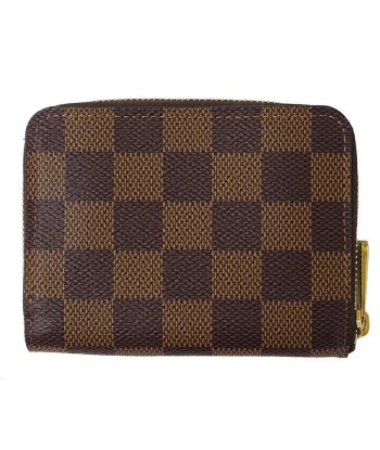 Louis Vuitton LOUIS VUITTON Wallet Damier Ladies Coin Purse Card Case Zippy N63070 Brown Round de la marque