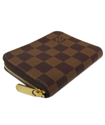 Louis Vuitton LOUIS VUITTON Wallet Damier Ladies Coin Purse Card Case Zippy N63070 Brown Round de la marque