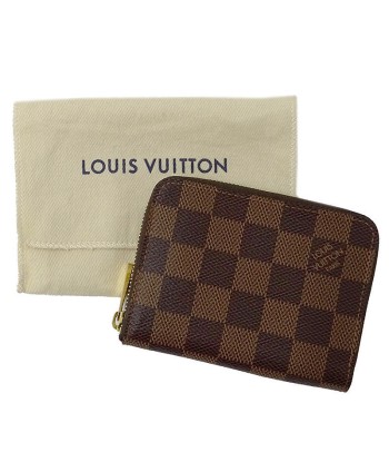 Louis Vuitton LOUIS VUITTON Wallet Damier Ladies Coin Purse Card Case Zippy N63070 Brown Round de la marque