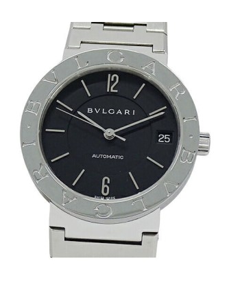 Bvlgari BVLGARI Watch Boys Date Automatic AT Stainless SS BB33SS Silver Black Polished plus qu'un jeu 