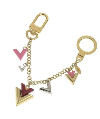 Louis Vuitton LOUIS VUITTON Keychain Womens Bag Charm Chain Jingle V Gold Red Pink M78620 Toutes les collections ici