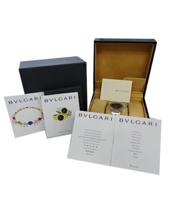 Bvlgari BVLGARI Watch Boys Date Automatic AT Stainless SS BB33SS Silver Black Polished plus qu'un jeu 