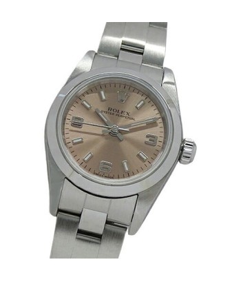 Rolex ROLEX Oyster Perpetual 76080 Y Watch Ladies Automatic AT Stainless SS Silver Pink Polished pas cher