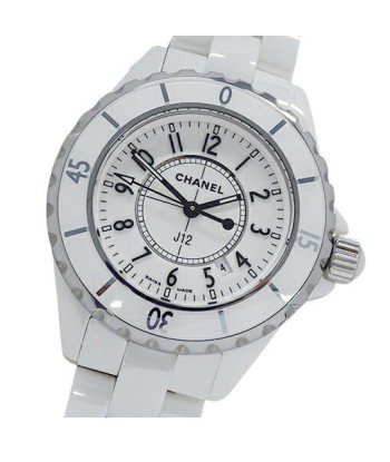 Chanel CHANEL Watch Ladies J12 Date Quartz Ceramic Stainless SS H0968 White Polished Voir les baskets