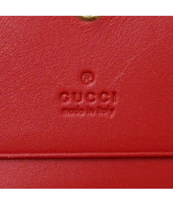 Gucci GUCCI Wallet Women's Bi-Fold GG Supreme Rainbow & Love 476412 Beige Brown solde