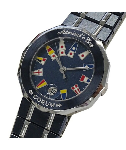 Corum CORUM Admiral's Cup 39.610.30.V050 Watch Ladies Date Quartz Stainless SS Gun Blue 50-70% off 