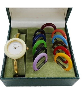 Gucci GUCCI Watch Ladies Change Bezel Quartz GP 11 / 12.2 Bangle 12 Color Gold suggérées chez