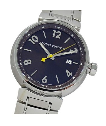 Louis Vuitton LOUIS VUITTON Watch Mens Tambour GM Date Quartz Stainless SS Q1111 Silver Brown Polished de technologie