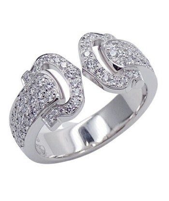 Cartier Ring Womens Diamond 750WG White Gold 2C Boucluse  54 Approximately No. 14 Manufacturer-Completed votre