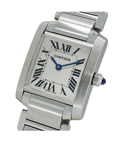 Cartier Watch Ladies Tank Francaise SM Quartz Stainless SS W51008Q3 Silver Polished de la marque