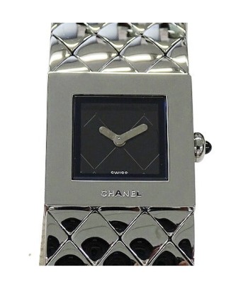 Chanel CHANEL Watch Ladies Matrasse Quartz Stainless SS H0009 Silver Black Polished livraison gratuite