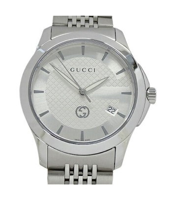 Gucci GUCCI Watch Mens G Timeless Date Quartz Stainless SS 126.4 YA1264174 Silver sur le site 