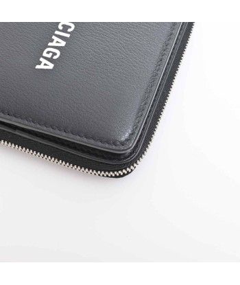 Balenciaga Leather Everyday Bi-Fold Wallet Black à prix réduit toute l'année