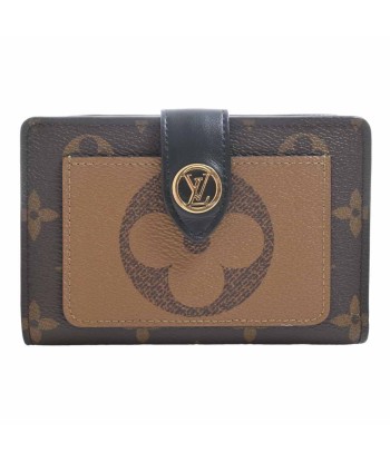 LOUIS VUITTON Monogram Reverse Portofeuil Juliet Bi-Fold Wallet Brown PVC Leather les muscles