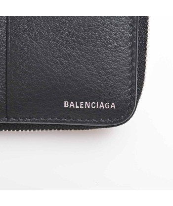 Balenciaga Leather Everyday Bi-Fold Wallet Black à prix réduit toute l'année