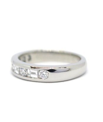 TIFFANY & Co. Tiffany Pt950 Half Eternity Diamond Ring  6.5 5.2g hantent personnes